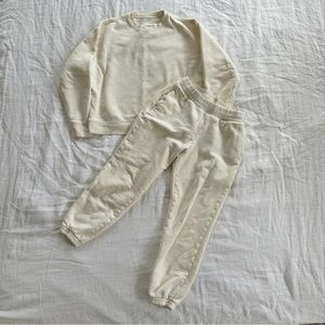 Girlfriend Collective Ivory sweatshirt sweatsuit sets